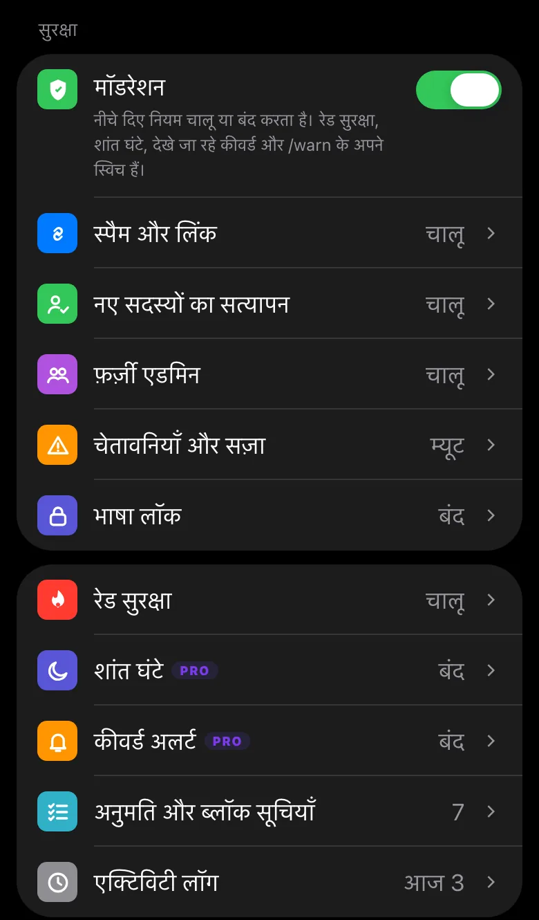 Limzo एडमिन Mini App: टेलीग्राम के अंदर मॉडरेशन स्विच
